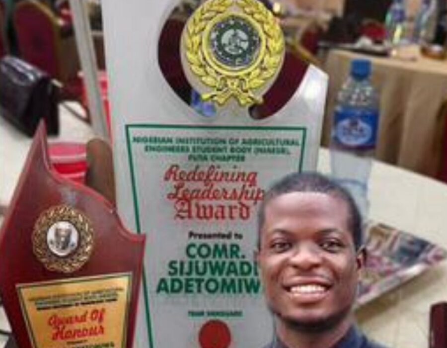 NIAESB FUTA Chapter Honors NIAESB National VP/SW Zonal Coordinator For His Outstanding Leadership